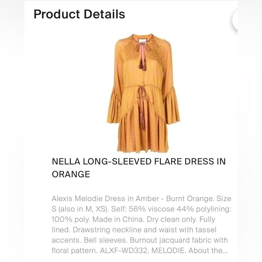 Alexis Nella Dress Size XS - Picture 5 of 12